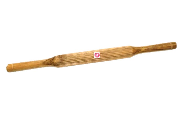 ARMAN SPOONS Royal Wooden Lining Rolling PIN PAPAD Style Roller BELAN PAPAD BELAN 14inch Long Standard Size - Image 1