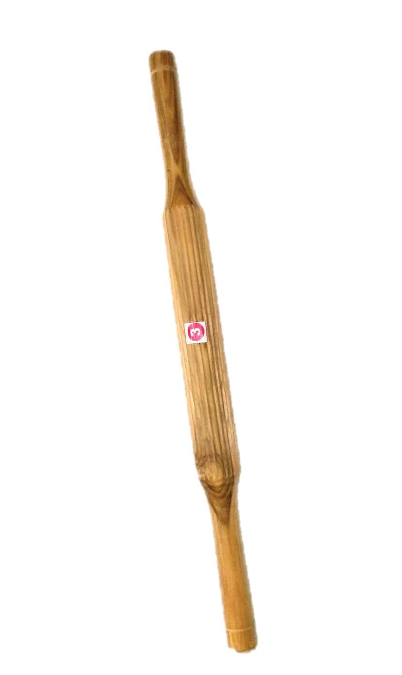 ARMAN SPOONS Royal Wooden Lining Rolling PIN PAPAD Style Roller BELAN PAPAD BELAN 14inch Long Standard Size - Image 2