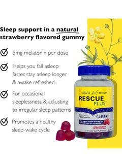 RESCUE - Plus Sleep Gummies, Strawberry, 60 Count - pzsku/ZD33D63472817262E3200Z/45/_/1740377338/7ebf2db6-e9ad-4838-9cc3-d97c85aabf2b