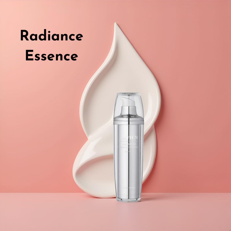 Lavien Volumizing Radiance Essence (Pink) - Facial Serum Bubble Essence, Skin Elasticity and Moisturizer - Hydrolyzed Collagen and Niacinamide - 1.69 Fl Oz (50ml) Bottle - Image 4