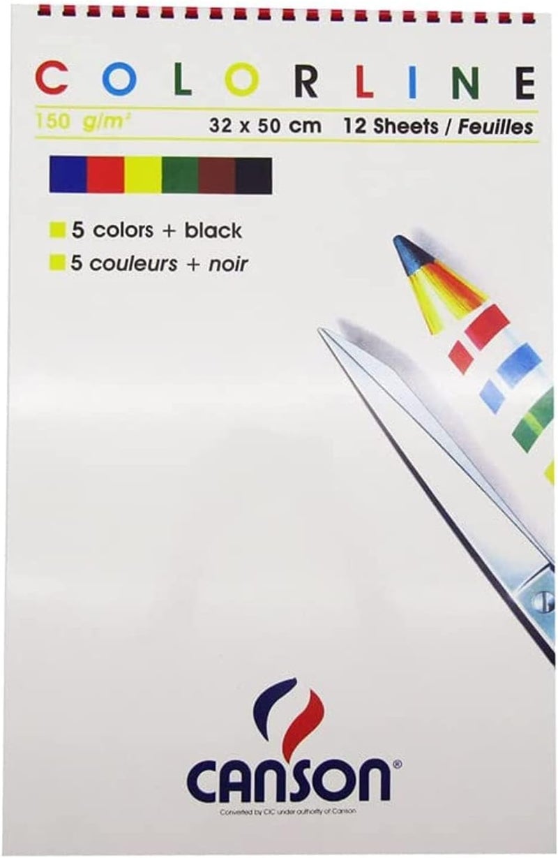 Canson 1/4 Color Sketch Book Pad, 32 cm × 50 cm Size