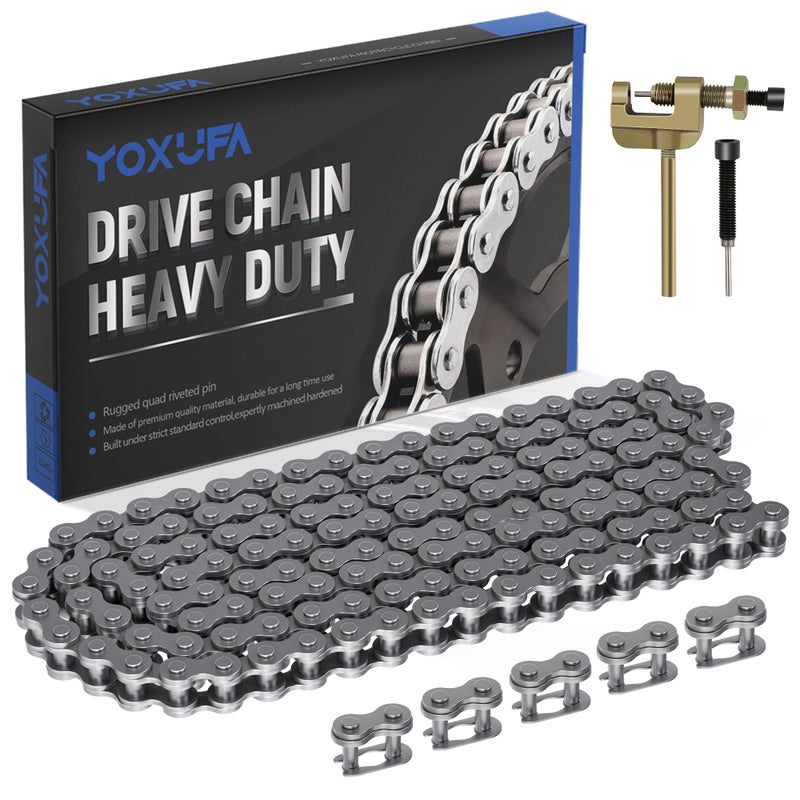 سلسلة YOXUFA 35 لدراجة صغيرة كولمان CT100U CC100X باجا دودل باج DB30 موتوفوكس MBX10 MBX11 ميغا موتو MMB80 105cc بريداتور 79cc 97cc 100cc قطع غيار الرياضات القوية مع كاسر سلسلة 140 وصلة
