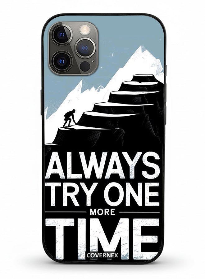 Covernex Apple iPhone 12 Pro Protective Case Cover Printed Featuring Always Try One More Time - Image 2