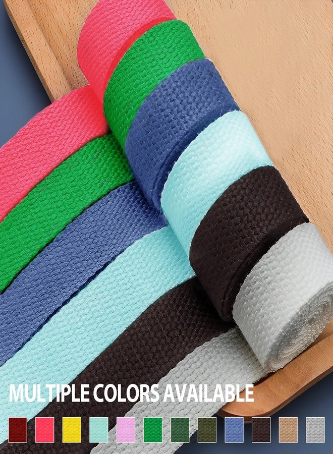 Grosun Cotton Webbing 1 inch 1.5 inch 2 inch Webbing Tote Strap Canvas Straps for Bags, 10 25 50 3.3 Yards Cotton Polyester Webbing (Light Blue, 1 Inch x 10 Yards) - Image 2