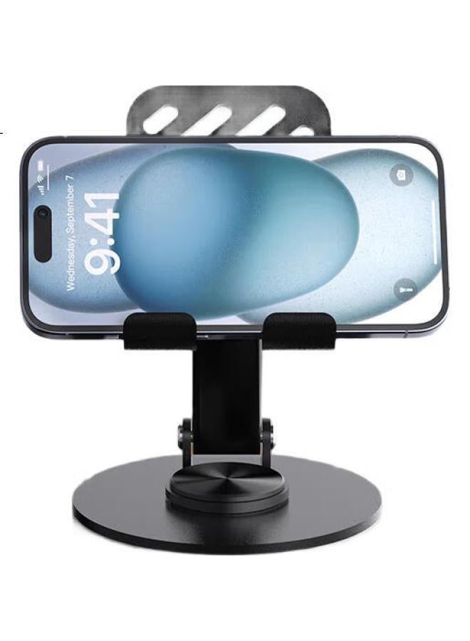Stiger Adjustable Carbon Steel Mobile Phone Stand Ipad Tablet Stand Lazy Desktop Stand Bedside Live Broadcast Drama Multi-Function Compact Folding Portable 360° Rotation - Image 1