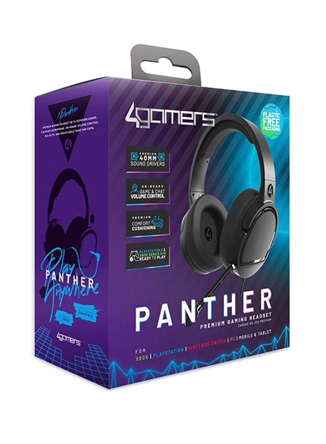 4gamers 4Gamers PANTHER Performance Gaming Headset for XBOX, PS4/PS5, Switch, PC - Black  - Image 2