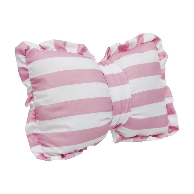 Pink Striped Bow Pillow Throw Pillow Soft Comfortable Decor For Bedroom Sofa - Image 2