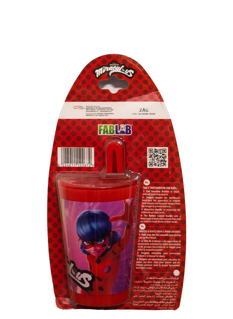 فاب لاب فرشاة أسنان FABLAB ميراكيولوس مع كوب - Image 2