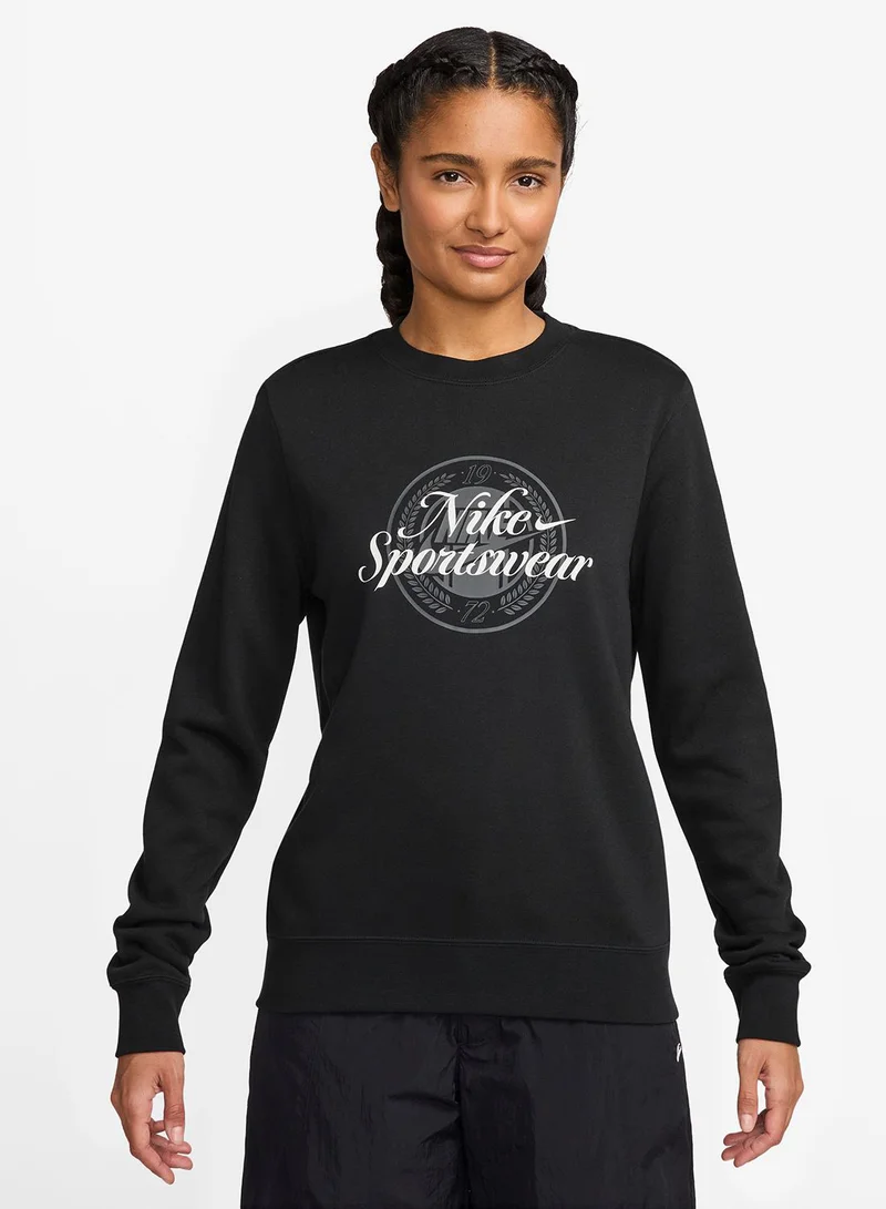 Nike Nsw Club Fleece Graphics Sweatshirt