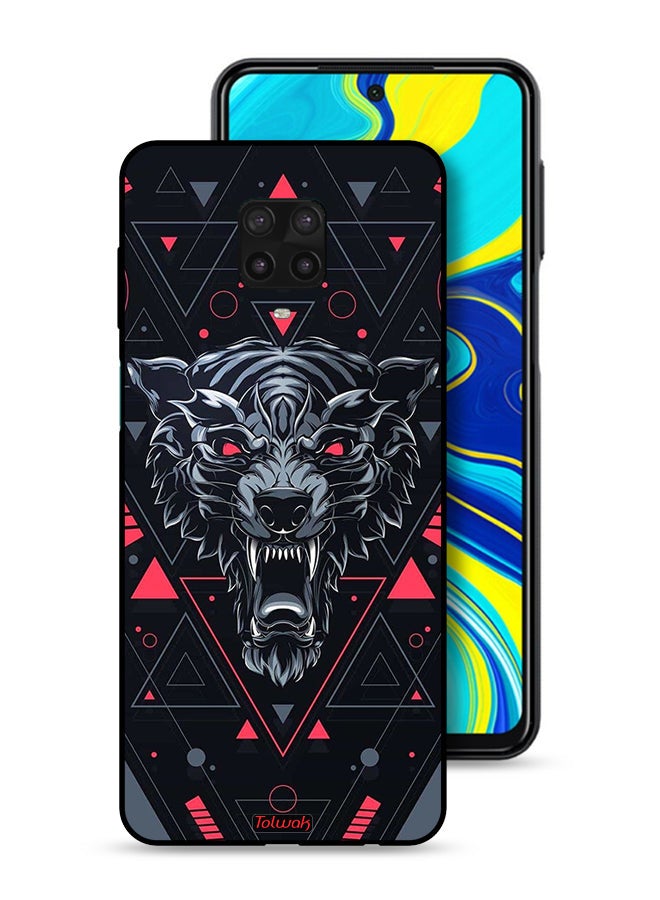 Tolwak Xiaomi Redmi Note 9 Pro Protective Case Cover Scrolling Wolf - Image 1