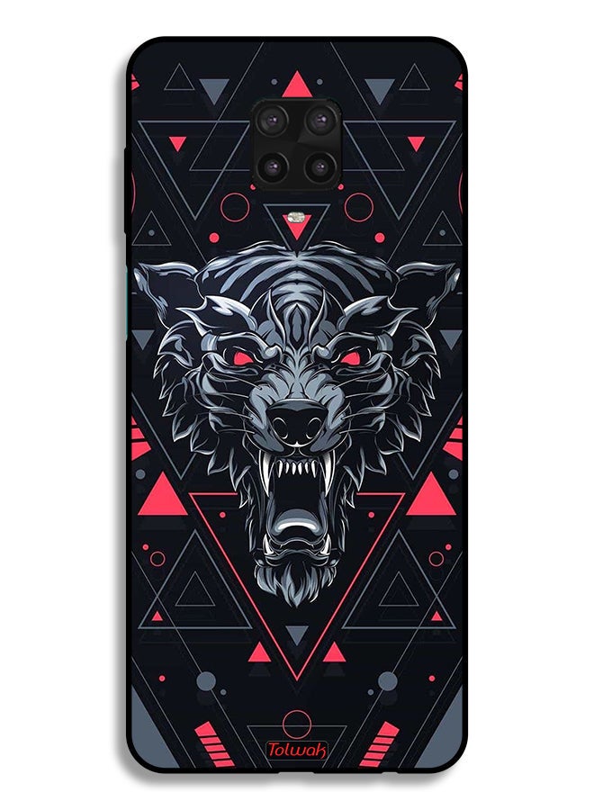 Tolwak Xiaomi Redmi Note 9 Pro Protective Case Cover Scrolling Wolf - Image 2