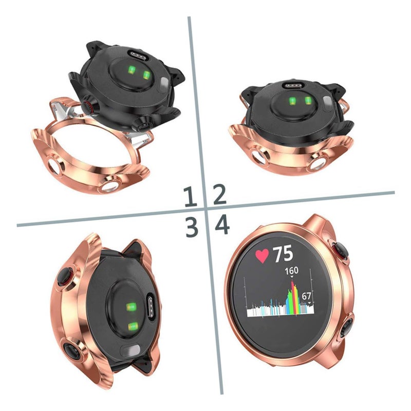 Rose Gold Smartwatch Case Cover 5X5 cm Protective Frame 3 Pack - Image 5