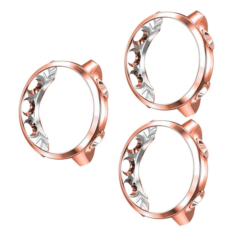 Rose Gold Smartwatch Case Cover 5X5 cm Protective Frame 3 Pack - Image 2