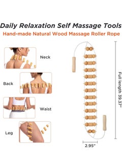 Arabest 2 Pieces Wood Massage Tools, Lymphatic Drainage Massager, Wooden Massagers, Maderoterapia Kit Body Contouring Tools for Body Shaping, Gua Sha, Muscle Relief, Blood Circulation Improvement  - Image 2