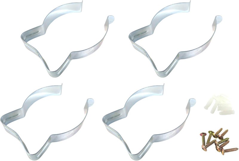 Taytools 467108 Wall Mounted Bracket/Hanger for 4 Inch Dust Collector Hose, Fittings or PVC. Range 3-1/2 to 5 Inches Diameter, Spring Loaded, Set of 4 - Image 1