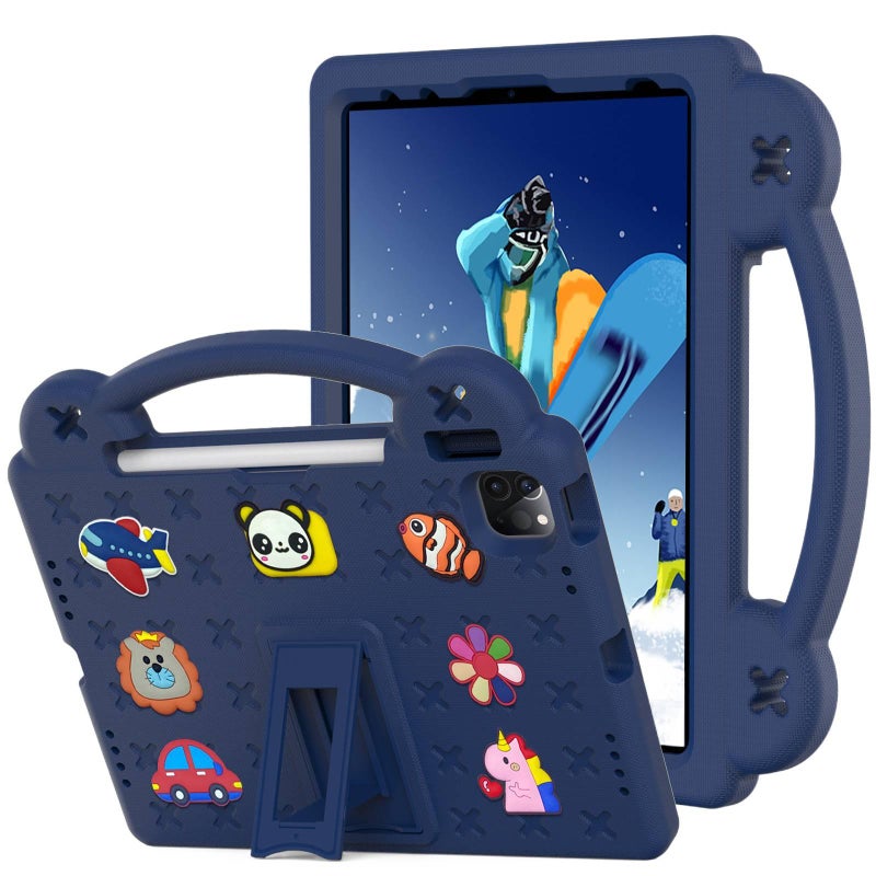 DGG Blue Shockproof iPad Case Compatible with Multiple iPad Models with Pencil Holder - Image 1