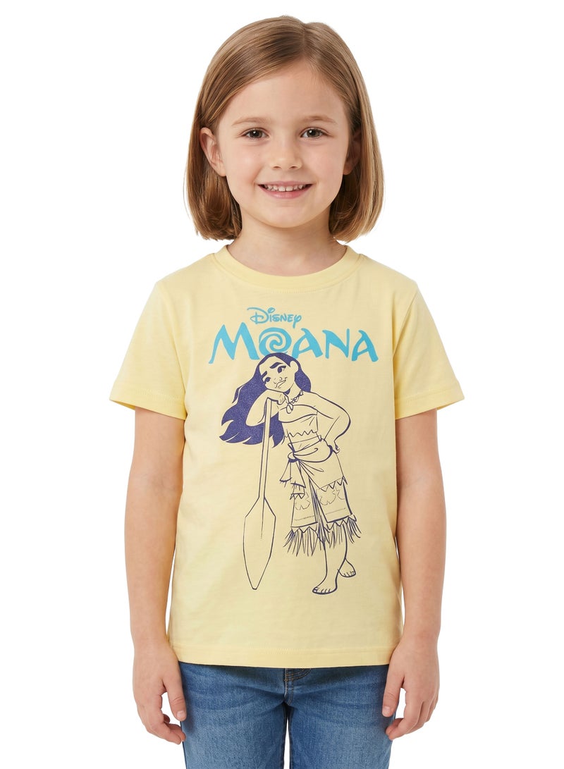 Disney Moana Toddler Girls’ Oversized Drop Shoulder T-Shirt – Cute Casual Relaxed Fit Tee - Image 1
