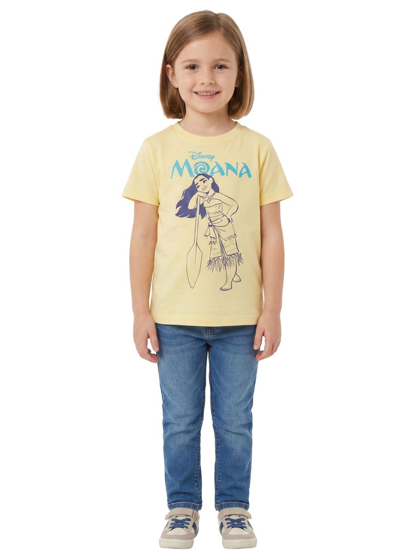 Disney Moana Toddler Girls’ Oversized Drop Shoulder T-Shirt – Cute Casual Relaxed Fit Tee - Image 4