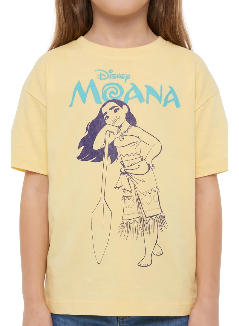 Disney  Disney Moana Toddler Girls’ Oversized Drop Shoulder T-Shirt – Cute Casual Relaxed Fit Tee for Women | Best Price UAE