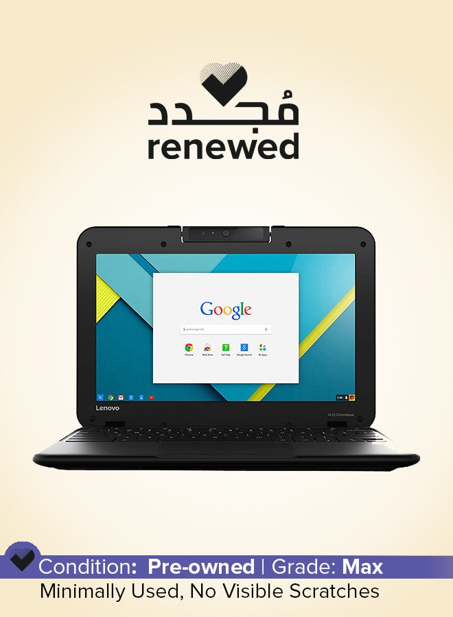 Lenovo Renewed - Chromebook N22 (2017) Laptop With 11.6-Inch Display,Celeron Processor/4GB RAM/16GB eMMC/5th Gen/Chrome OS/Integrated Graphics English Black - Image 1