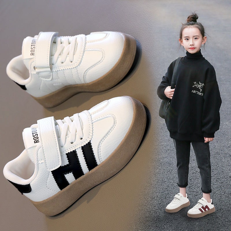 Girls' Board Shoes 2024 New Children'S Soft Sole White Shoes Large Children'S Fashion Casual Shoes For Boys Sneaker - Image 4