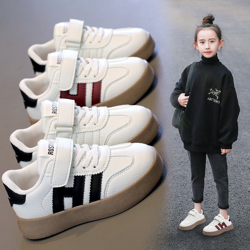 Girls' Board Shoes 2024 New Children'S Soft Sole White Shoes Large Children'S Fashion Casual Shoes For Boys Sneaker - Image 2