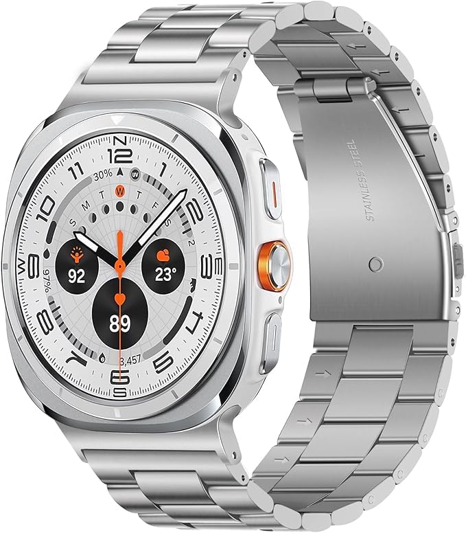 Galaxy Watch Metal Band, No-Gap Stainless Steel Bracelet 20mm/22mm, Compatible with Galaxy Ultra/Watch 6 Classic/Watch 5 Pro - Image 1