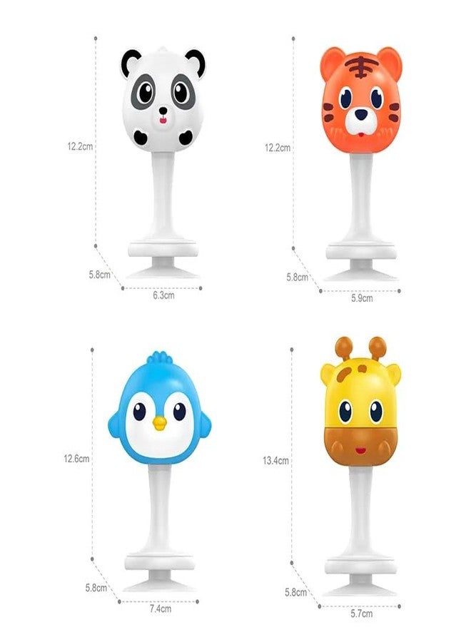 Rabbonix Baby Animal Themed Rattle & Teether Toy Aged 0+ Months | Pack of 01 | Panda Shape - Image 5