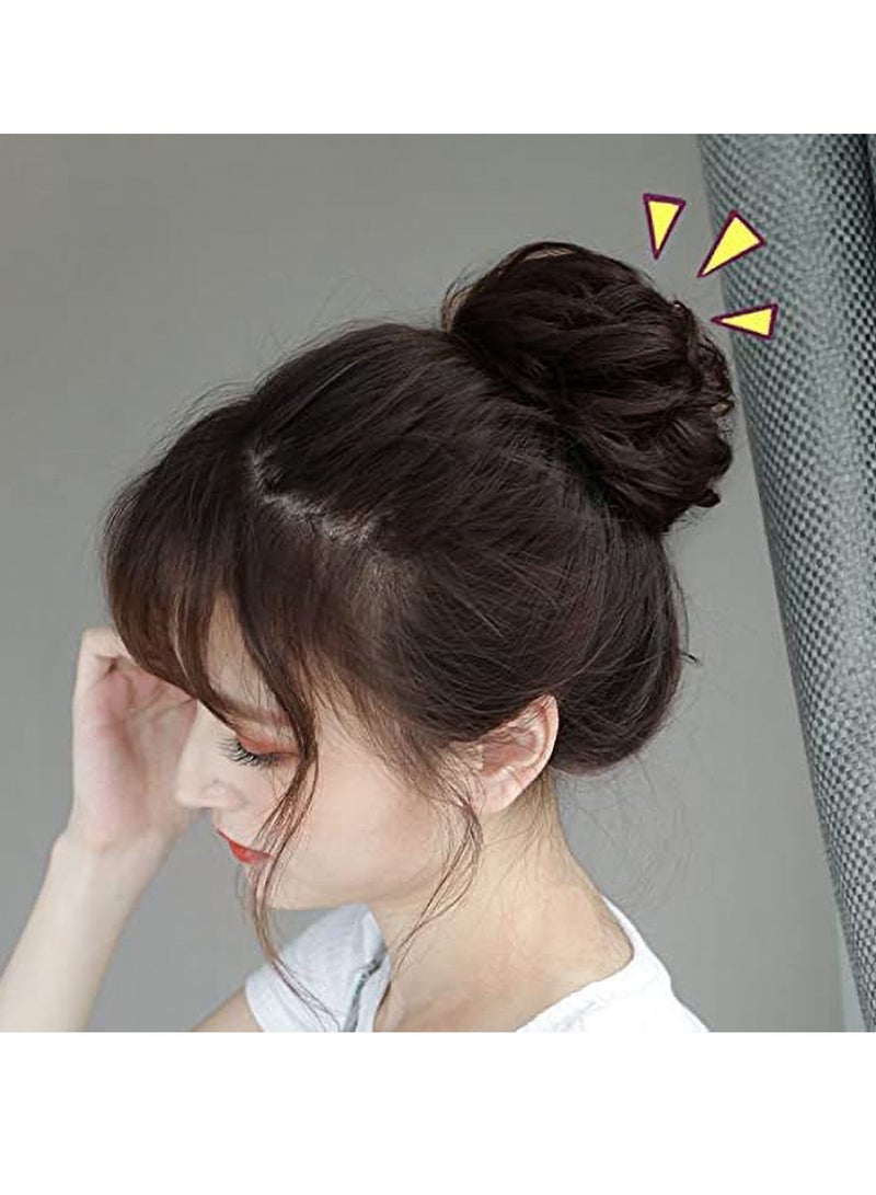 Estelle Messy Hair Bun Scrunchie with Elastic Rubber Band Ponytail Hair Extensions Updo Chignon Donut Ponytail Hairpiece Synthetic Tousled Hair for Women (Color #27H33) - Image 3