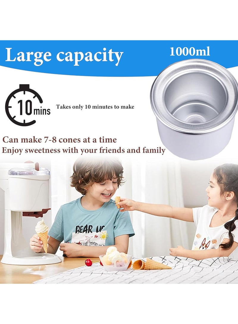 Ice Cream Machine Small Children's,Sorbet Ice Cream Makers for Home,Simple One Push Operation Soft Serve ice Cream Mixture Machine for DIY Kitchen Fast  - Image 3