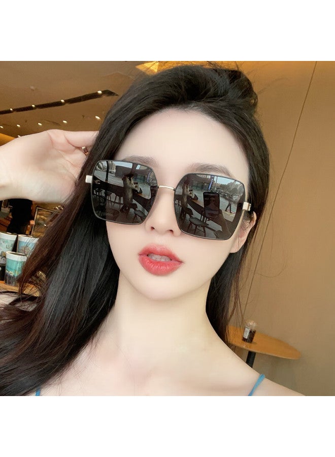 Eyes Luxury Fashion Women's Polarized Sungl Uv400 Anti-uv Street Snap Sungl Big Frame Korean Style Trendy Sunshade Eye Protection Gl - Image 3