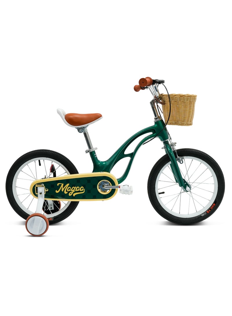 MOGOO Flyer Magnesium Kids Bike 16 Inch Green - Image 1