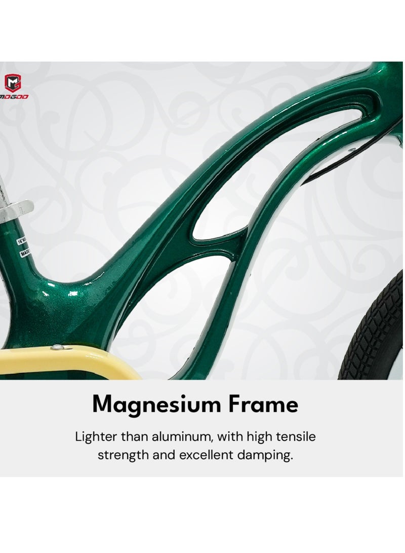 MOGOO Flyer Magnesium Kids Bike 16 Inch Green - Image 3