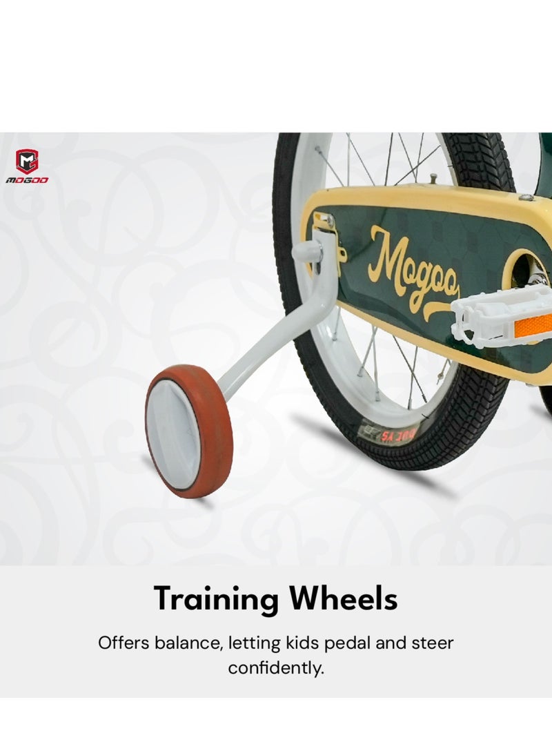 MOGOO Flyer Magnesium Kids Bike 16 Inch Green - Image 5