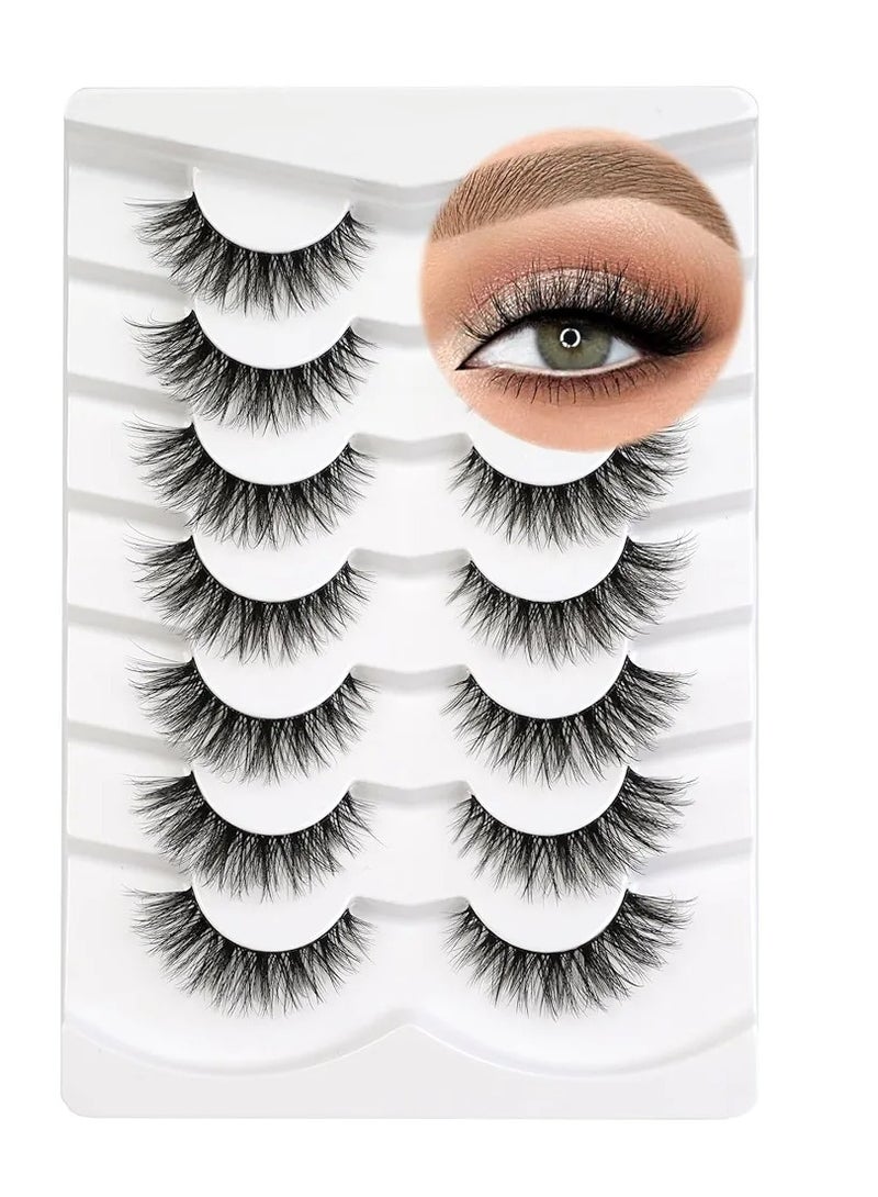 ارفعي مستوى جمالك: رموش صناعية بمظهر طبيعي وجذاب: مصنوعة من ألياف صناعية فائقة الجودة تحاكي شكل وملمس الرموش الطبيعية.7ازواج - Image 1