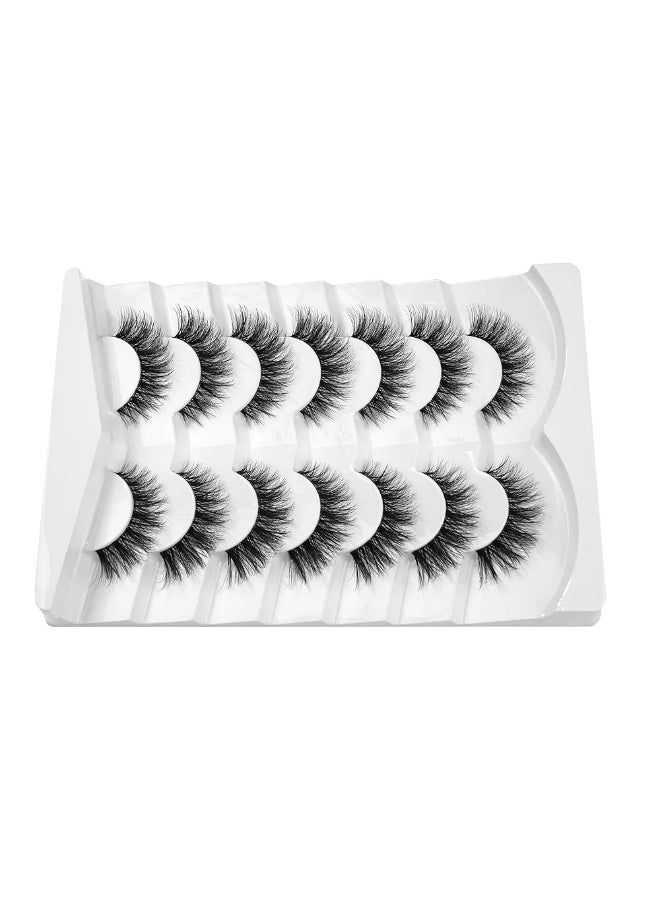 ارفعي مستوى جمالك: رموش صناعية بمظهر طبيعي وجذاب: مصنوعة من ألياف صناعية فائقة الجودة تحاكي شكل وملمس الرموش الطبيعية.7ازواج - Image 3