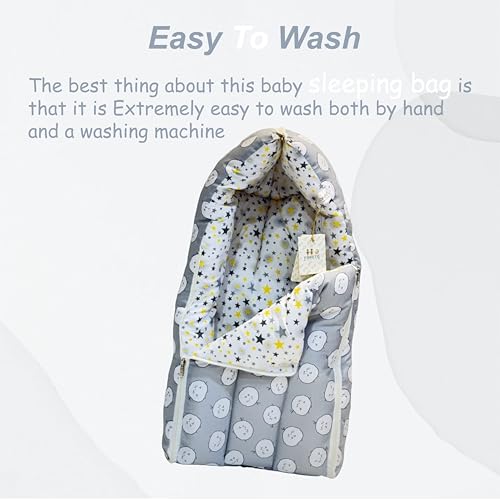 Infantbond Baby 3 in 1 Carry Bag Cum Sleeping Bag Cum Mattress | Carry Nest for Baby(0-12 Months) (Sheep Gray) - Image 4