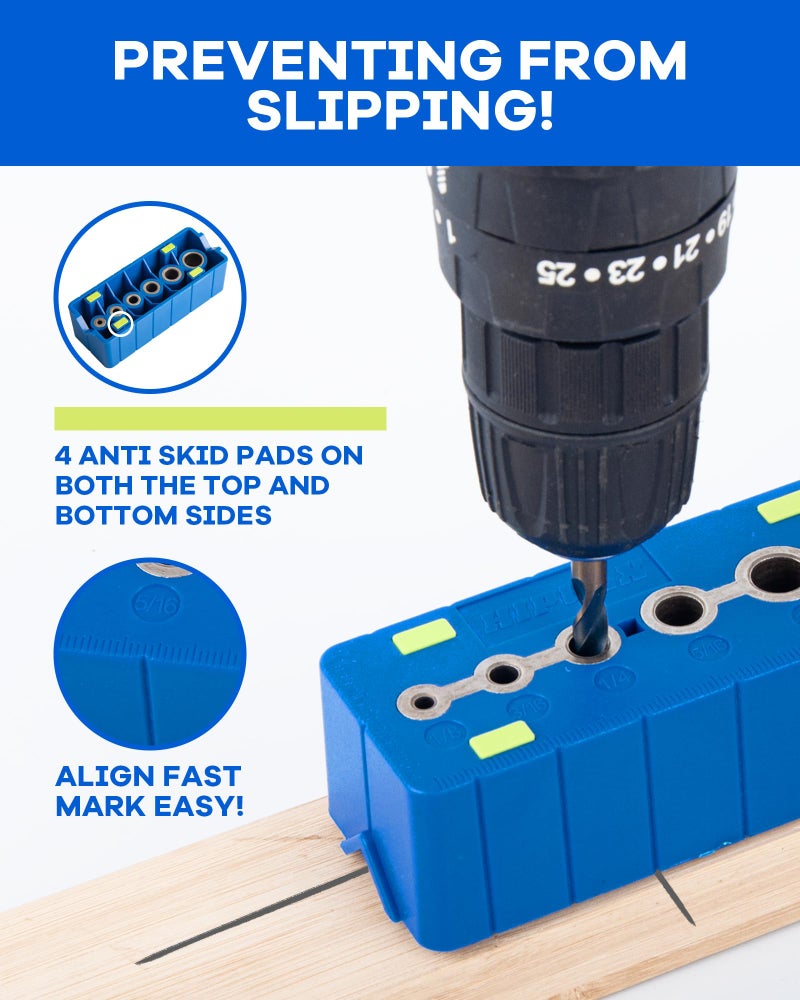 HIPULX Drill Block Guide for Straight Holes - Precision Drilling Tool for Woodworkers, DIY Enthusiasts & Professional Craftsmen - Image 4