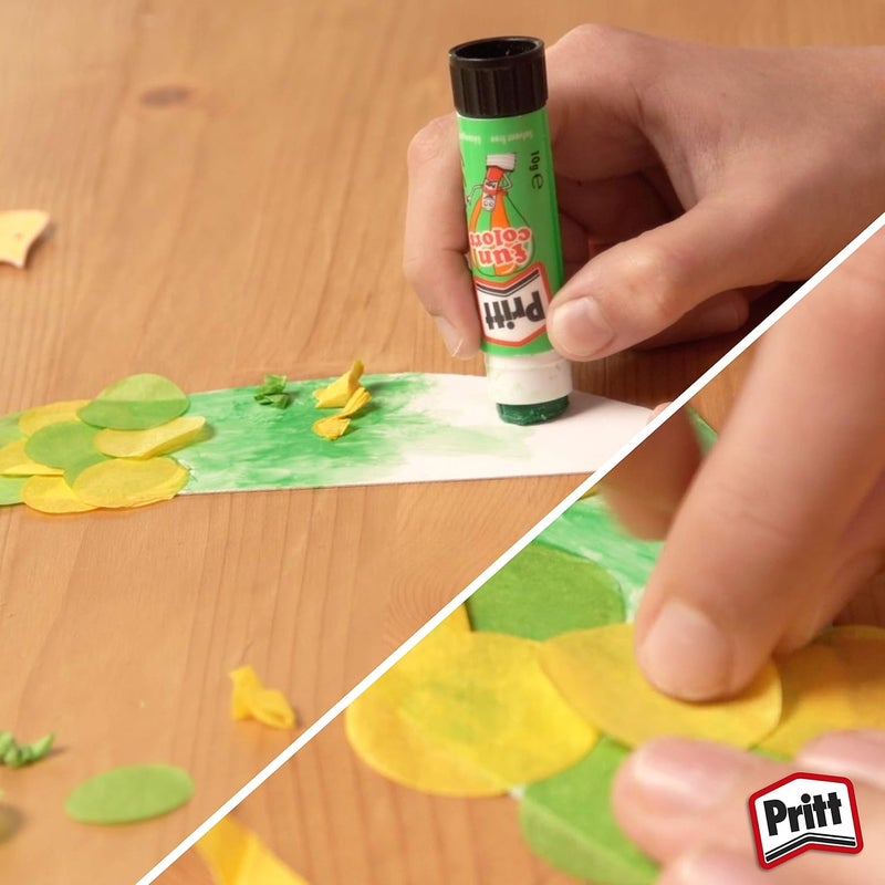 Pritt Fun Colors Glue Sticks, Child Friendly Coloured Craft Glue For Arts & Crafts Activities, Multicoloured Strong Hold Adhesive For School & Home, 4X10g Pritt Stick,Multicolors - Image 5