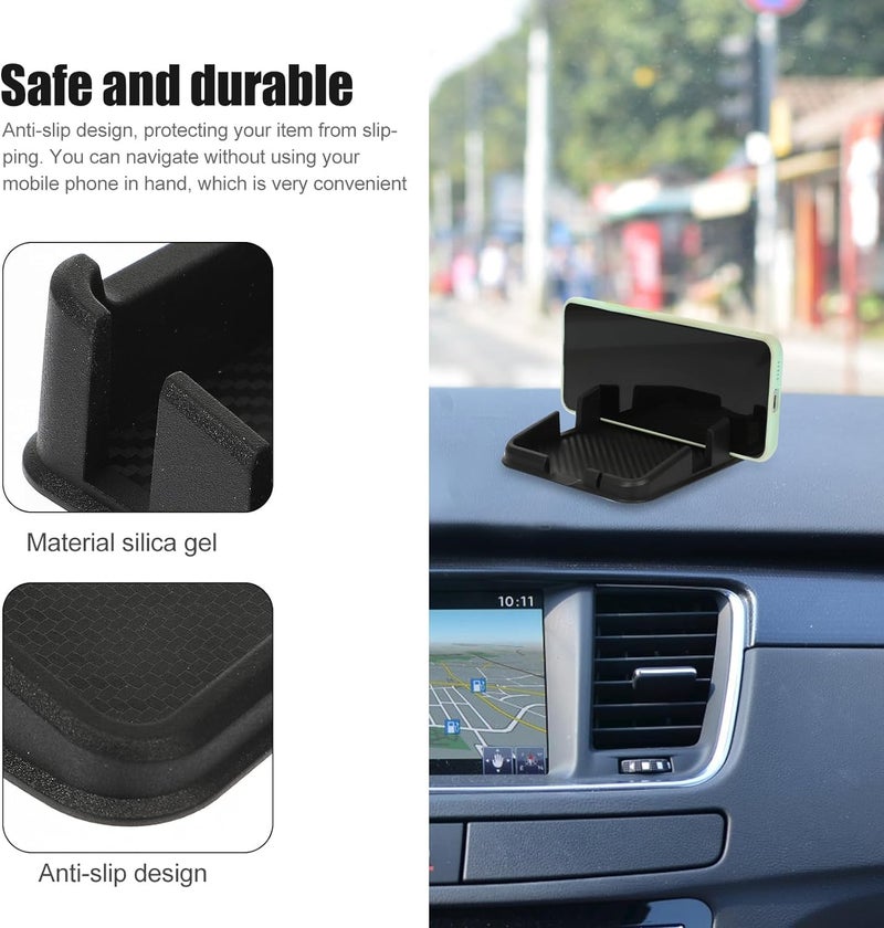 Bukela Anti-Slip Silicone Car Dashboard Mat, 4.7 x 4.3 Non-Slide Phone Grip Pad for Secure Device Hold, Universal Fit for Phones, Sunglasses - Image 2