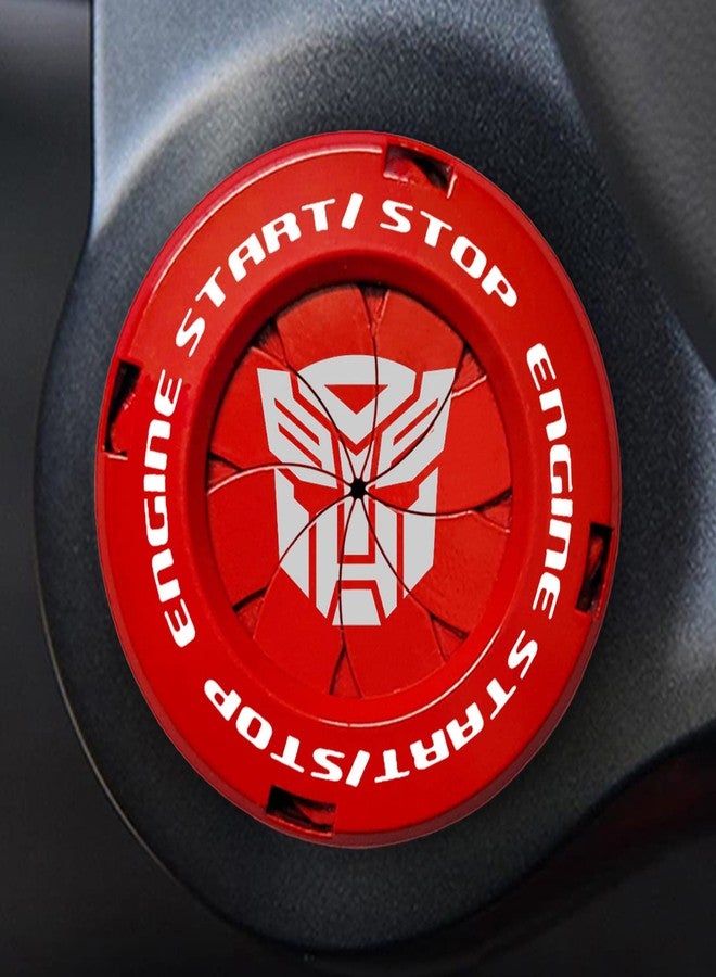 Tybasthe Rotary Start Button Cover, Transformers Car Accessories, Engine Start Stop Button Cover, Autobots Car Stickers, Interior Decor, Inter Cover - Image 1