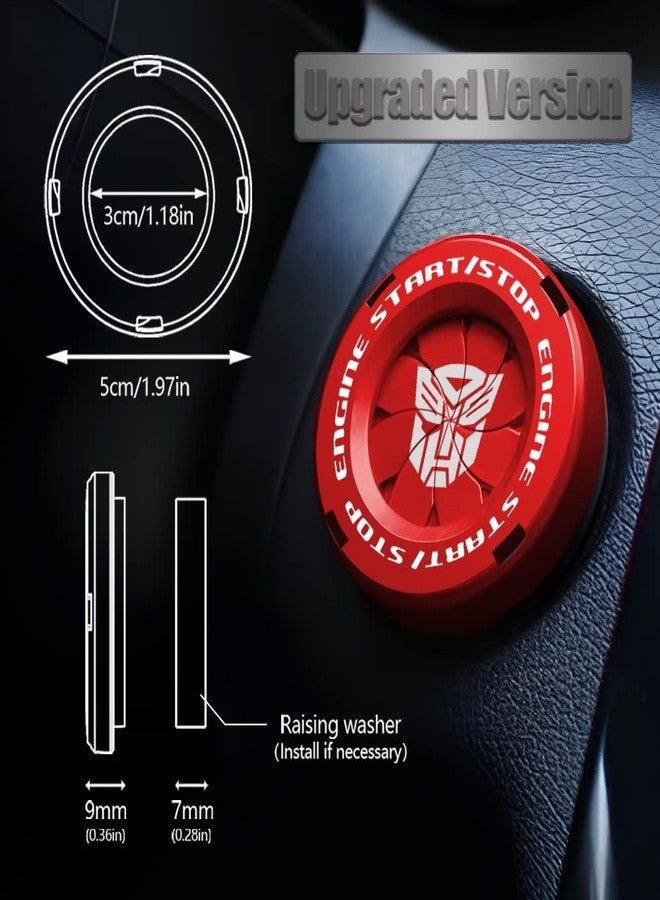 Tybasthe Rotary Start Button Cover, Transformers Car Accessories, Engine Start Stop Button Cover, Autobots Car Stickers, Interior Decor, Inter Cover - Image 2