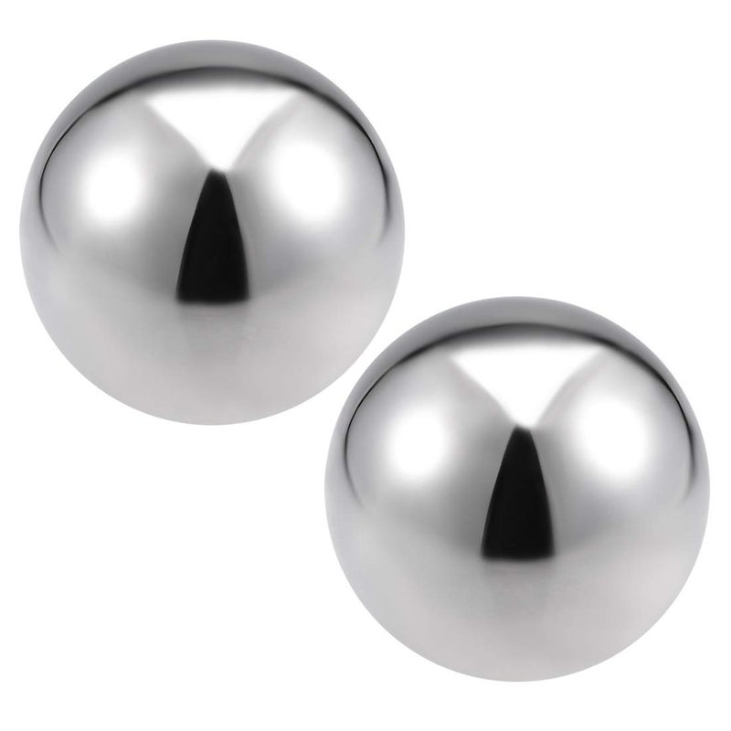 uxcell 80mm315 Dia 304 Stainless Steel Hollow Ball for Home Garden Decoration 2pcs - Image 2