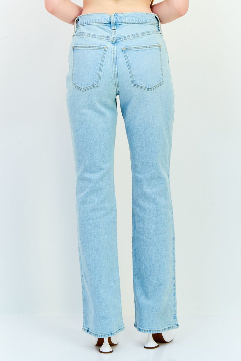 Universal Thread جينز دنيم قابل للتمدد بتصميم بوت كوت للنساء، أزرق فاتح - Image 3