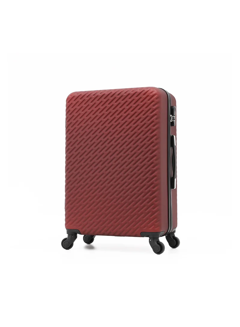 CAPITAL CAPITAL Hardside Luggage Trolley Bag 3 Pieces set,Maroon (S-20,M-24,L-28 Inch)