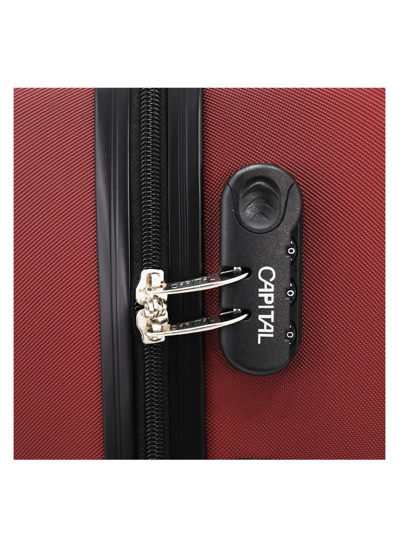 CAPITAL CAPITAL Hardside Luggage Trolley Bag 3 Pieces set,Maroon (S-20,M-24,L-28 Inch)  - Image 4