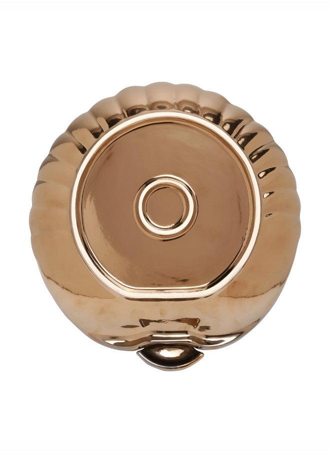 Arrabi Gold Toned Ceramic Shell Platter - Image 4