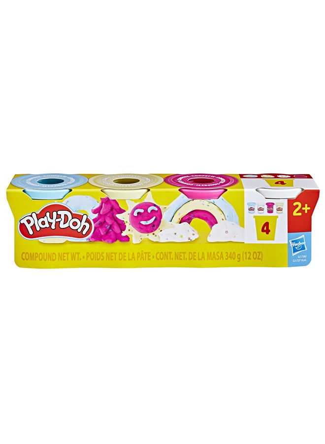 Play-Doh باي-دو 4 عبوات من مركب النمذجة بالكونفيتي، ألعاب خيالية، فنون وحرف للأطفال 2+ - Image 4