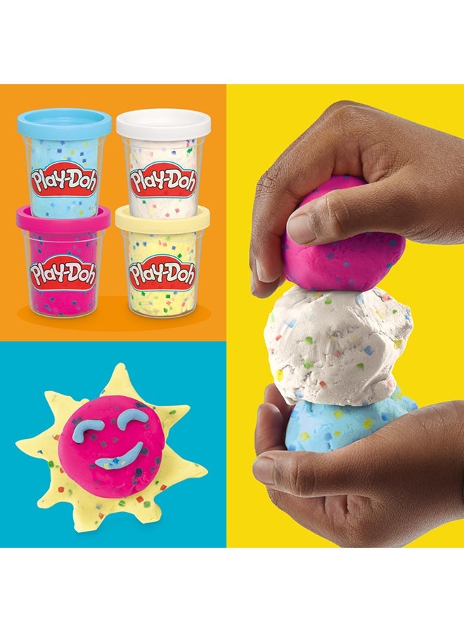 Play-Doh 4 Pack Confetti Modeling Compound, Imagination Toys, Arts and Crafts for Kids 2+ - Image 3