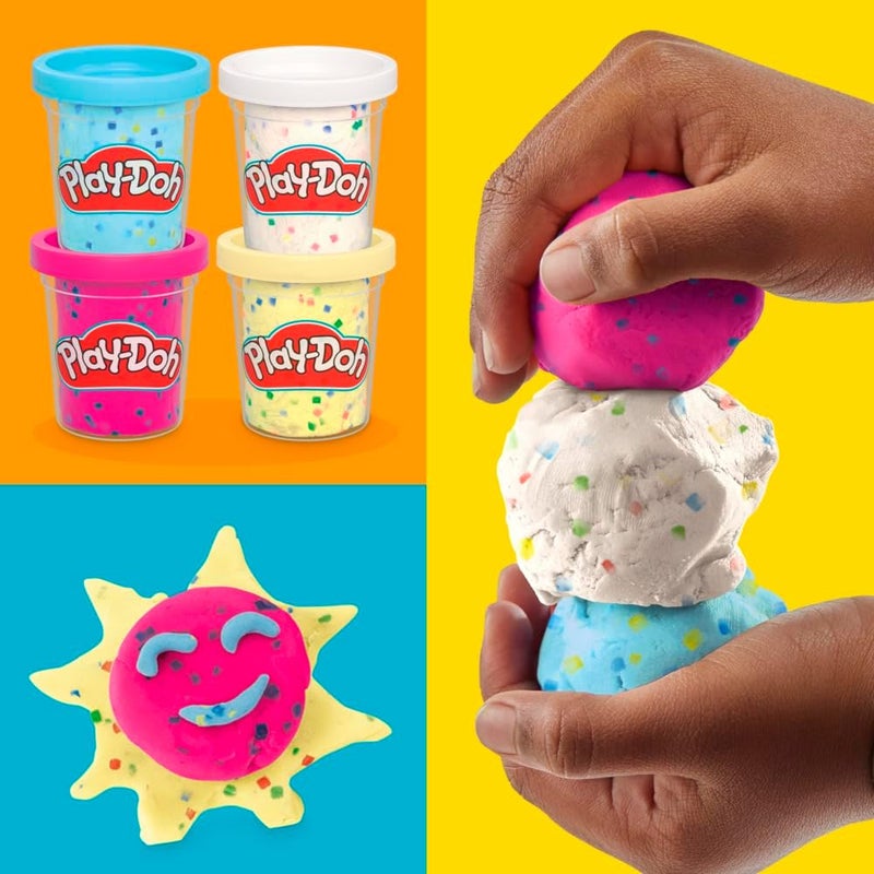Play-Doh 04 Pack Confetti Modeling Compound - Arts and Crafts for Kids 2+ - Image 4